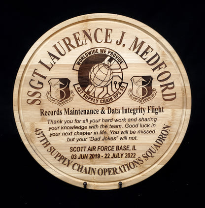 16 Inch Going Away Laser Engraved Plaque