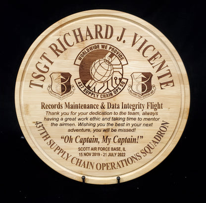 16 Inch Going Away Laser Engraved Plaque
