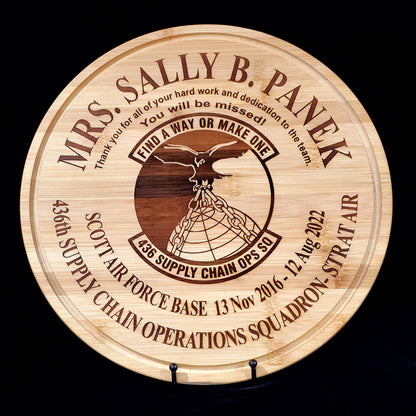 16 Inch Going Away Laser Engraved Plaque