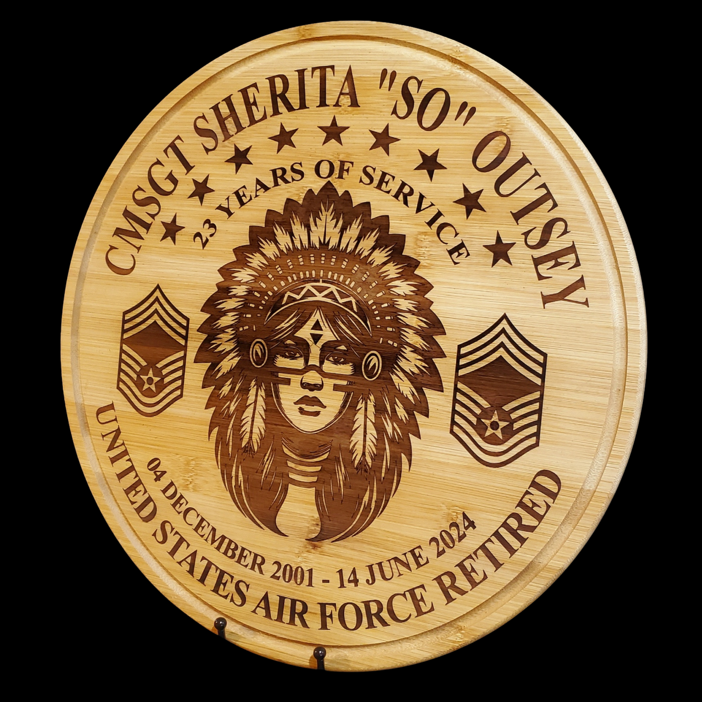 16 Inch Retirement Laser Engraved Plaque