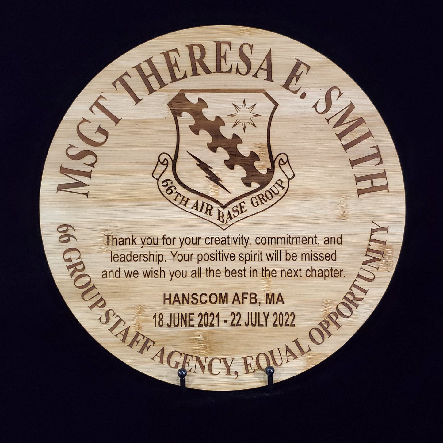 Personalized Military Going Away/Presentation Plaque