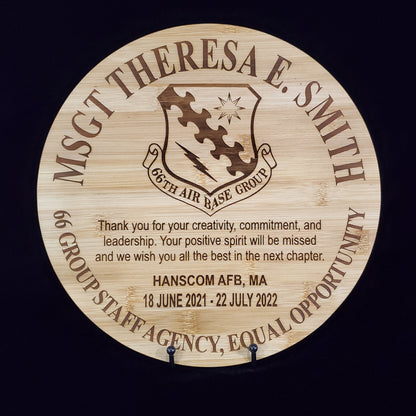 Personalized Military Going Away/Presentation Plaque