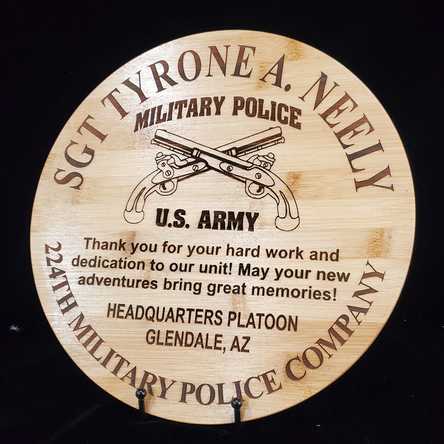 Personalized Military Going Away/Presentation Plaque