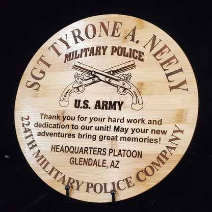 Personalized Military Going Away/Presentation Plaque